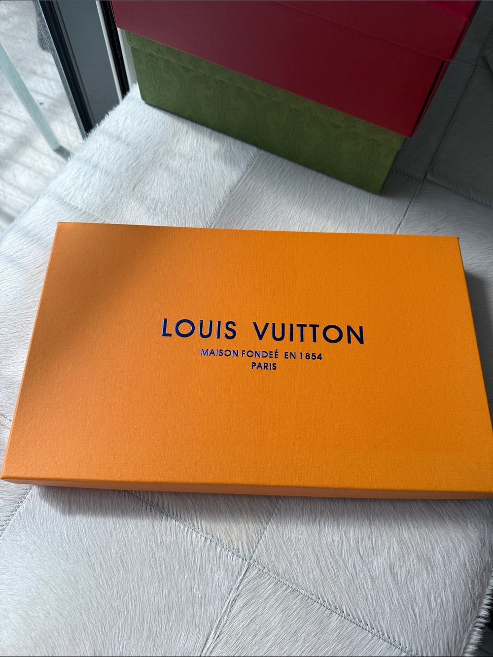 Louis Vuitton Orange Box with Navy Logo